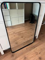 Grote zwarte industriële spiegel 60 x 90 cm, Huis en Inrichting, Woonaccessoires | Spiegels, Ophalen, Zo goed als nieuw, Minder dan 100 cm