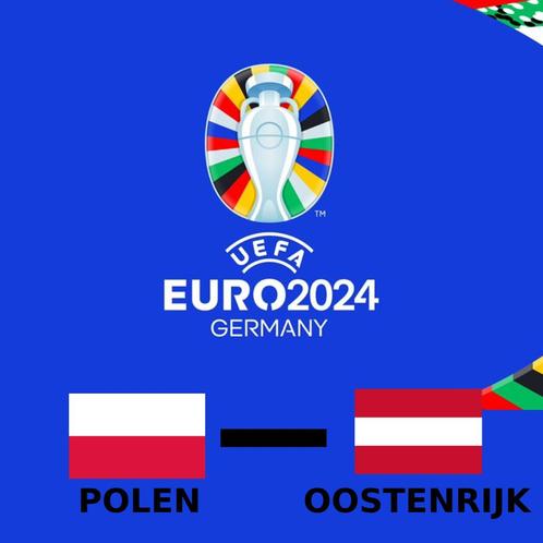 Polen - Oostenrijk Uefa Euro 2024, Tickets en Kaartjes, Sport | Voetbal, Drie personen of meer, Losse kaart