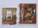 2 postzegels Zambia, Nr. 42 en 47, 1968, Local Motifs, Zambia, Verzenden, Gestempeld