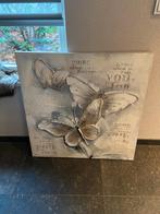Schilderij met vlinders, Ophalen of Verzenden, Zo goed als nieuw, Schilderij, 50 tot 75 cm
