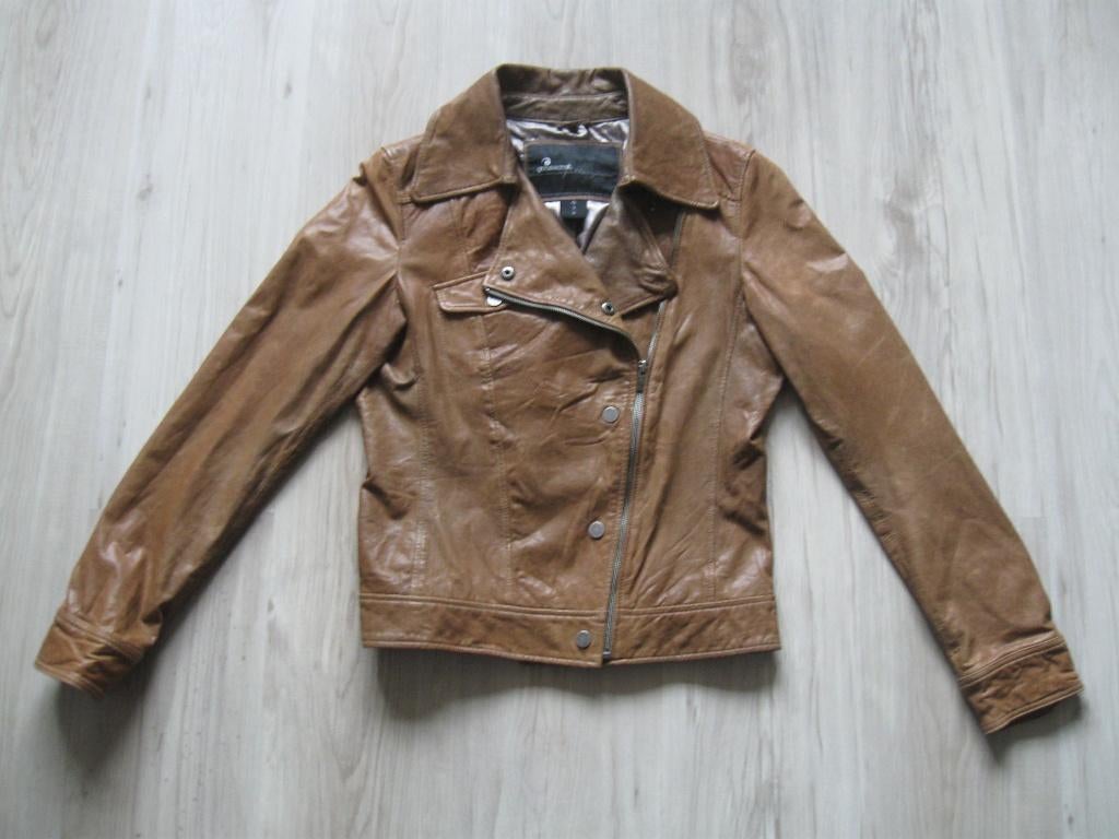 GOOSECRAFT GALLERY 076 stoer bruin leren jasje leer maat M, Maat 38/40 (M), Goosecraft, Bruin, Ophalen of Verzenden