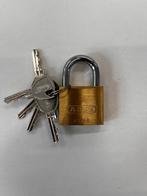 Abus cilinderslot 4-40 met 5 sleutels, Ophalen of Verzenden, Nieuw, Rvs, Slot