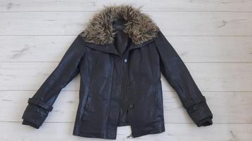 safleu leren winterjas maat 40 €9,95 beschikbaar voor biedingen