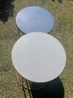 2 metalen bijzettafeltjes, Huis en Inrichting, Tafels | Statafels, Ophalen of Verzenden, Gebruikt