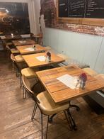 4 stoelen, Huis en Inrichting, Stoelen, Ophalen, Gebruikt, Bruin, Leer