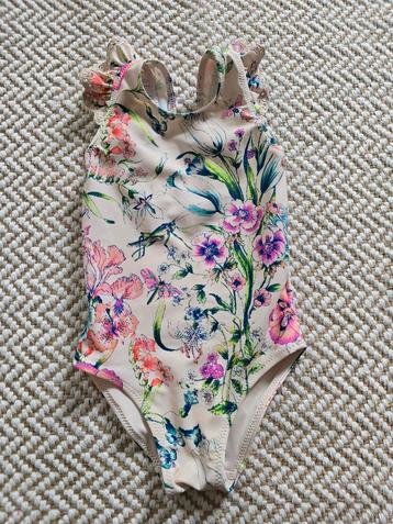 Zwempak / badpak maat 80 bloemen beschikbaar voor biedingen