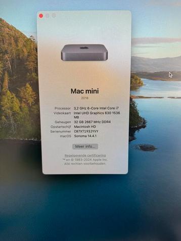 Mac mini 2018 i7, 32gig ddr4