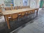 Eethoek 10 personen boerentafel 300 cm met 10 stoelen, Gebruikt, Ophalen of Verzenden, 8 stoelen of meer, Nb