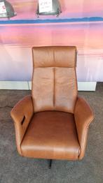 Relaxfauteuil De Toekomst, bruin, net nieuw, Minder dan 75 cm, Nieuw, Leer, Ophalen of Verzenden