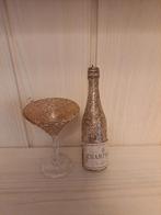 Champagne fles & glas kerstversiering, Ophalen of Verzenden, Nieuw