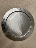 Decoratie plateau zilver metaal 59cm, Nieuw, Rond, Metaal, Ophalen