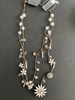 NIEUW PILGRIM Daisy -  ketting – mat bronsgoudkleur 324031, Met kristal, Overige materialen, Verzenden, Wit