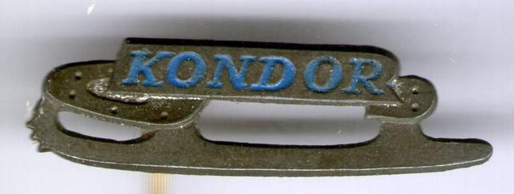 Kondor zilverkleurig schaats speldje ( P_246 ), Verzamelen, Speldjes, Pins en Buttons, Nieuw, Speldje of Pin, Sport, Verzenden