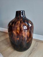 Mooie bruine vaas glas, Ophalen, Overige kleuren, Minder dan 50 cm, Glas