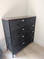 Ladekast met 8 lades vintage bruin-zwart, Ophalen, 5 laden of meer, 50 tot 100 cm, Zo goed als nieuw