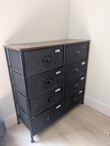 Ladekast met 8 lades vintage bruin-zwart beschikbaar voor biedingen