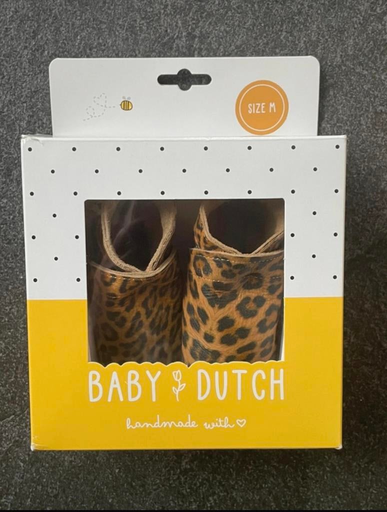 Baby Dutch slofjes panterprint - maat 19, Slofjes, Jongetje of Meisje, Nieuw, Ophalen of Verzenden