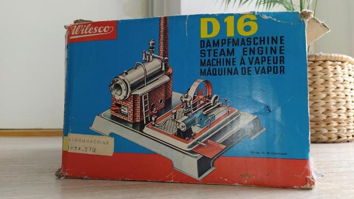 Stoommachine van het merk "Wilesco - D16", Antiek en Kunst, Antiek | Speelgoed, Ophalen of Verzenden