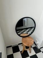 Zwarte metalen spiegel - Fonq, Ophalen, Minder dan 50 cm, Rond, Zo goed als nieuw