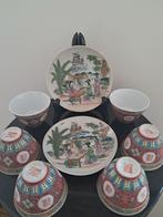 Zes chinees porseleinen kopjes en twee schoteltjes, Ophalen of Verzenden