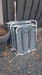 Aluminium strandbedjes / ligbedden - gratis af te halen, Ophalen of Verzenden, Gebruikt, Aluminium, Verstelbaar