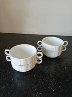 4 stijlvolle soepkommen wit Hutschenreuther servies 1814, Ophalen of Verzenden, Zo goed als nieuw, Kom(men), Effen