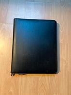 Zwarte leren ringbandmap, Diversen, Ophalen of Verzenden, Gebruikt