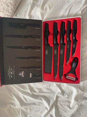 A.M.C - 6 delige messenset - Black luxury - BBQ/keuken set beschikbaar voor biedingen