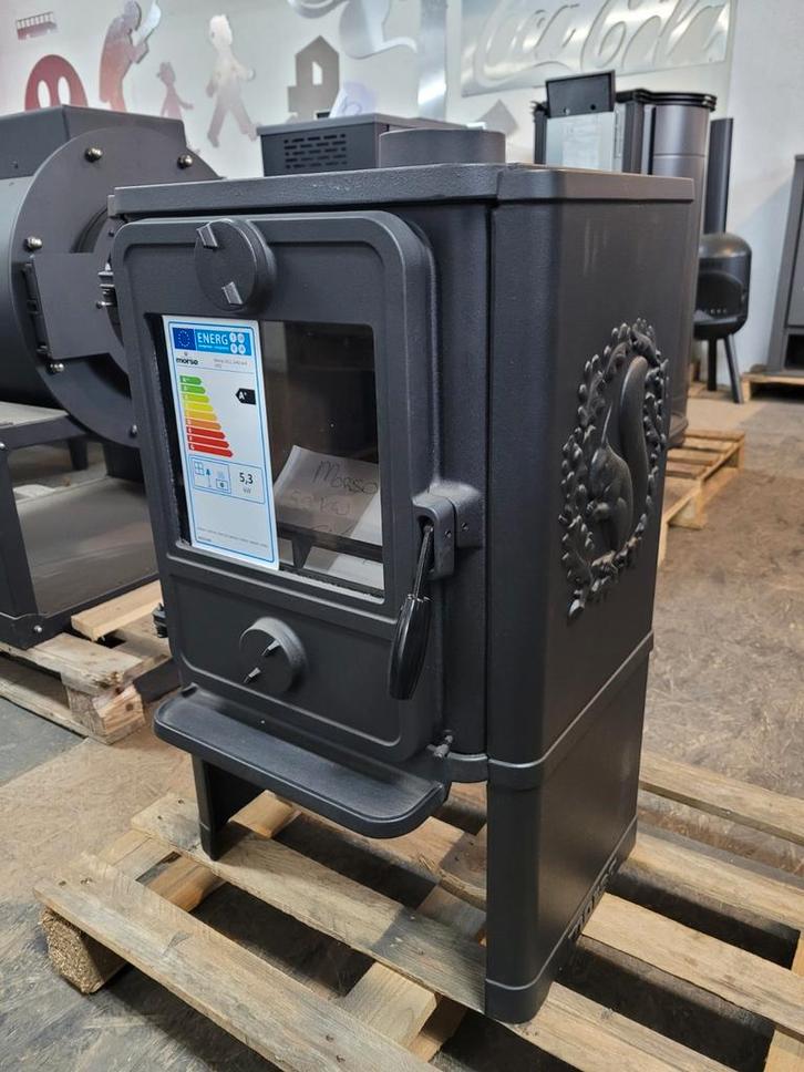 Kachel Morso 1442 nieuw gietijzer 5 kw max, Huis en Inrichting, Kachels, Nieuw, Vrijstaand, Houtkachel, Hout, Ophalen of Verzenden