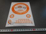 sticker  stichting verkeersbrigadiers Zonder Klaarover strip, Ophalen, Zo goed als nieuw