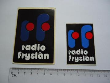 sticker Radio Fryslan friesland retro 2 x logo 