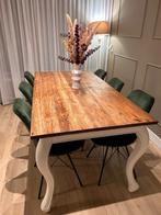 Houten tafel met Barok/Queen Ann poten + Olie 180x90 cm, Huis en Inrichting, Ophalen, Gebruikt, Barok, 50 tot 100 cm