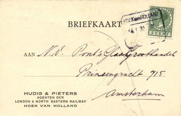 Hudig + Pieters, Hoek van Holland - 01.1933 - briefkaart beschikbaar voor biedingen