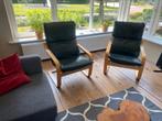 Leren IKEA fauteuils, set, Huis en Inrichting, Fauteuils, Ophalen, Gebruikt, 50 tot 75 cm, Leer