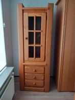 Massief eiken smalle kast 190 H 70 B 40 D, Ophalen, Eikenhout, 50 tot 100 cm, Zo goed als nieuw