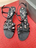 Damessandaal Esprit zwart zgan leer maat 38, Zwart, Zo goed als nieuw, Esprit, Sandalen of Muiltjes