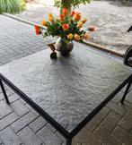 Vintage brutalistische leistenen salontafel jaren 60/70, Ophalen, Overige materialen, Gebruikt, 50 tot 100 cm