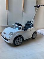 Speelgoedauto loopauto fiat 500 wit met duw stang kinderauto, Kinderen en Baby's, Speelgoed | Buiten | Voertuigen en Loopfietsen