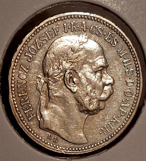 1915 Hongarije 1 Korona - Foranz Jozef I, Postzegels en Munten, Munten | Nederland, Losse munt, Overige waardes, Vóór koninkrijk
