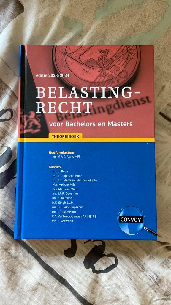 Belastingrecht voor Bachelors en Masters Theorieboek, Boeken, Wetenschap, Zo goed als nieuw, Overige wetenschappen, Ophalen of Verzenden