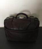 Vintage koffer bruin leer dik klein fijn, Sieraden, Tassen en Uiterlijk, Koffers, Slot, Ophalen of Verzenden, Zo goed als nieuw