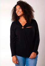 MS Mode top zwart fijne rib stretch mt XXL 50/52 nieuw, Verzenden, Zwart, Nieuw, Shirt of Top