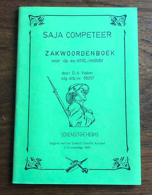Saja Competeer (EX KNIL Militair Zakwoordenboek) Indië, Verzamelen, Militaria | Algemeen, Landmacht, Boek of Tijdschrift, Nederland