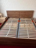 Tweepersoonsbed met Hulsta lattenbodems 200x200, Huis en Inrichting, Slaapkamer | Bedden, Ophalen, Verstelbaar, Bruin, Tweepersoons