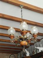klassieken lamp, Huis en Inrichting, Lampen | Hanglampen, Ophalen, Gebruikt, 50 tot 75 cm, Glas