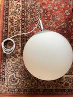 Hanglamp bol wit glas, Huis en Inrichting, Lampen | Hanglampen, Minder dan 50 cm, Glas, Art deco, Zo goed als nieuw