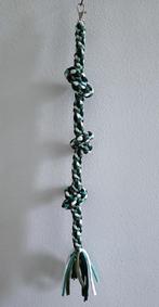 Katoenen klimtouw met 3 knopen (groen-wit), Ophalen of Verzenden, Nieuw, Speelgoed
