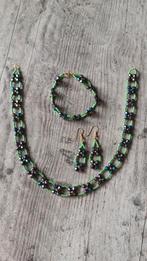 Kralen ketting/armband/oorbellen set, Ophalen of Verzenden, Nieuw, Overige kleuren, Kunststof
