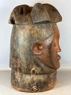 250883 Oud Afrikaans Fang Ngontang Helm Masker uit Gabon., Ophalen of Verzenden