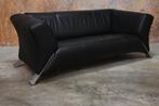 ZGANieuw! zwarte leren Rolf Benz 322 design bank, Huis en Inrichting, Rolf benz, Rolf benz, Design, Tweepersoons